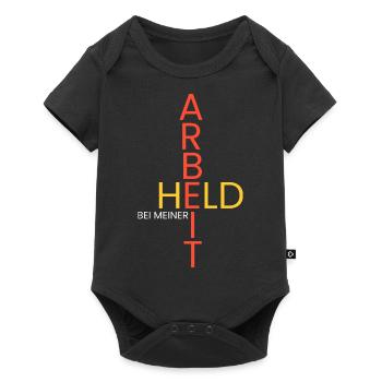 Held bei meiner Arbeit - Baby Premium Kurzarmbody - Schwarz - Vorne