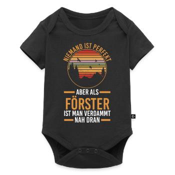 Waldarbeiter Holzfäller Waldarbeit Förster - Baby Premium Kurzarmbody - Schwarz - Vorne