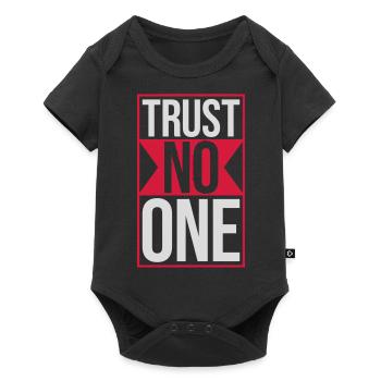trust no one quote - Baby Premium short-sleeve bodysuit - black - Front