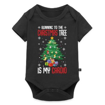 Going to the Christmas tree is my cardio - Baby Premium short-sleeve bodysuit - black - Front