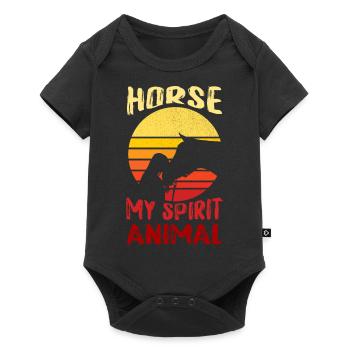 horse my spirit animal - Baby Premium short-sleeve bodysuit - black - Front