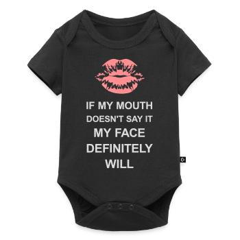 Mon visage le fera certainement - Body à manches courtes Premium Bébé - noir - Devant