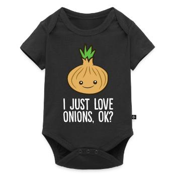 Onion - I just love onions, ok? - Baby Premium short-sleeve bodysuit - black - Front