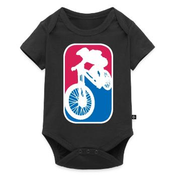 Mountainbike Downhill Fahrrad mtb logo Geschenk - Baby Premium Kurzarmbody - Schwarz - Vorne