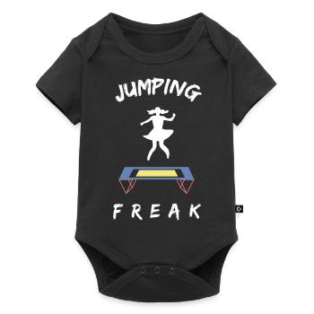 Gymnastik Turnen und Trampolin Akrobatik Sport - Baby Premium Kurzarmbody - Schwarz - Vorne