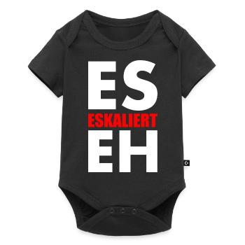 Es eskaliert eh - Baby Premium Kurzarmbody - Schwarz - Vorne