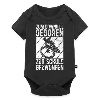 Zum Downhill Geboren Zur Schule Gezwungen - Moutai - Baby Premium Kurzarmbody - Schwarz - Vorne