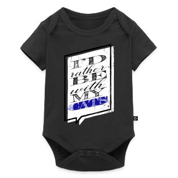 Cute Animal Love Joke Cat Long Sleeve Shirts - Baby Premium short-sleeve bodysuit - black - Front