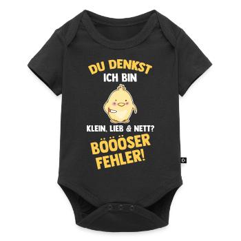 Du Denkst Ich Bin Klein Lieb Und Nett Böser Fehler - Baby Premium Kurzarmbody - Schwarz - Vorne