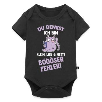 Du Denkst Ich Bin Klein Lieb Und Nett Böser Fehler - Baby Premium Kurzarmbody - Schwarz - Vorne