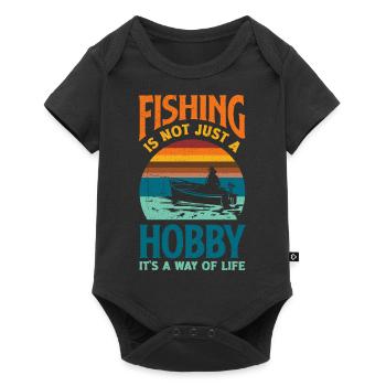 Fishing Is Not Just A Hobby Father's Day Fishing - Baby Premium Kurzarmbody - Schwarz - Vorne