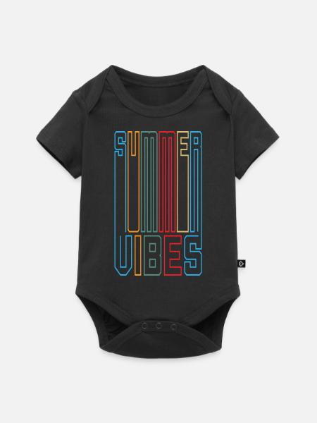 Summer Vibes - Baby Premium Kurzarmbody - Schwarz