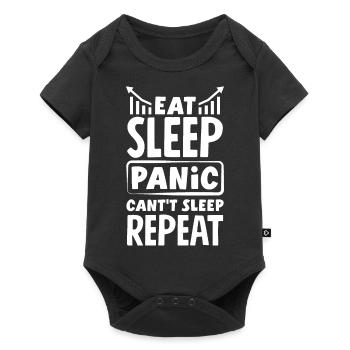 Eat Sleep Panic Can't Sleep Repeat Investor Day - Baby Premium short-sleeve bodysuit - black - Front