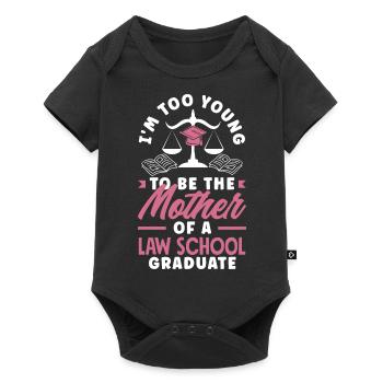 Too young to be the mother of a law school - Baby Premium short-sleeve bodysuit - black - Front