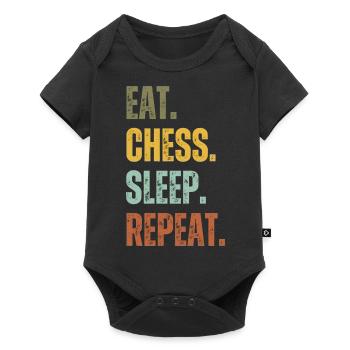 EAT CHESS SLEEP REPEAT - Baby Premium short-sleeve bodysuit - black - Front