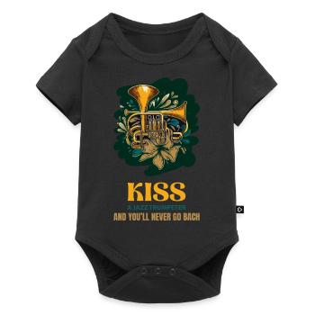 EMBRASSEZ UN TROMPETTISTE DE JAZZ ET VOUS N’IREZ JAMAIS BACH - Body à manches courtes Premium Bébé - noir - Devant