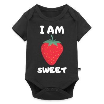 I am sweet - Design - Baby Premium Kurzarmbody - Schwarz - Vorne
