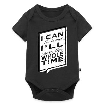 car aircraft mechanic dad repair gift idea - Baby Premium short-sleeve bodysuit - black - Front