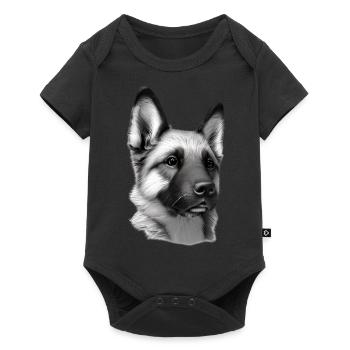 Dog Owner German Shepherd Puppy - Baby Premium short-sleeve bodysuit - black - Front