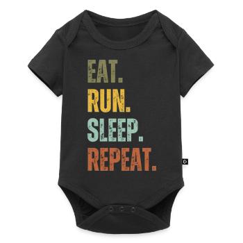 EAT RUN SLEEP REPEAT - Baby Premium short-sleeve bodysuit - black - Front