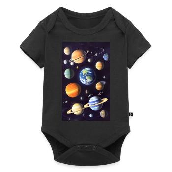 Space 01 - Baby Premium short-sleeve bodysuit - black - Front