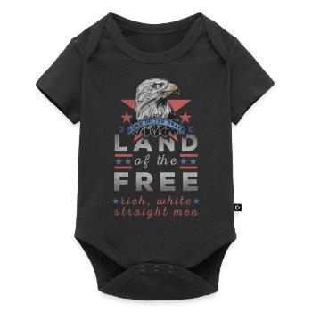 USA Land of the Free Rich White Straight Men - Baby Premium short-sleeve bodysuit - black - Front