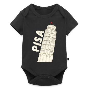 Pise Florence La Tour penchée de Pise Souvenir - Body à manches courtes Premium Bébé - noir - Devant