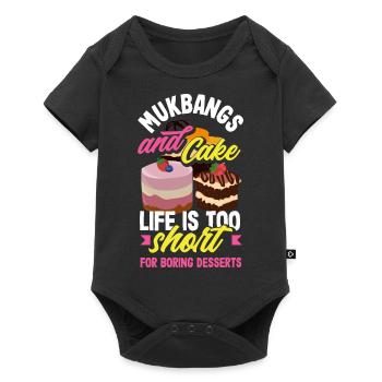 Mukbang and Cake - Baby Premium short-sleeve bodysuit - black - Front