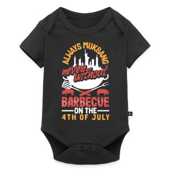 Mukbang and Barbecue on 4th of July - Baby Premium short-sleeve bodysuit - black - Front