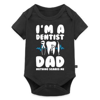 Dentist Dad - Baby Premium short-sleeve bodysuit - black - Front