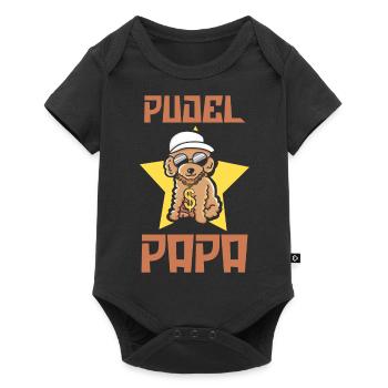Dog Poodle Daddy - Baby Premium short-sleeve bodysuit - black - Front