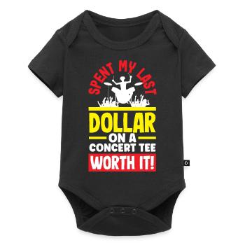 J’ai dépensé mon dernier dollar pour un t-shirt de concert qui en valait la peine! - Body à manches courtes Premium Bébé - noir - Devant
