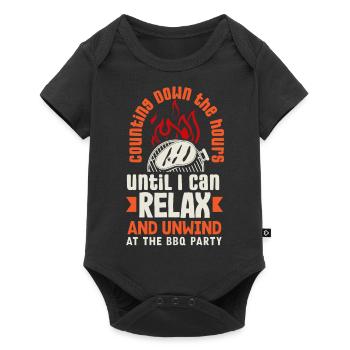 I can relax and unwind at the BBQ party - Baby Premium short-sleeve bodysuit - black - Front