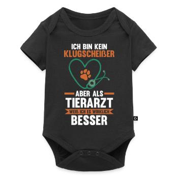 Veterinär Tiermedizin Tierarzt - Baby Premium Kurzarmbody - Schwarz - Vorne