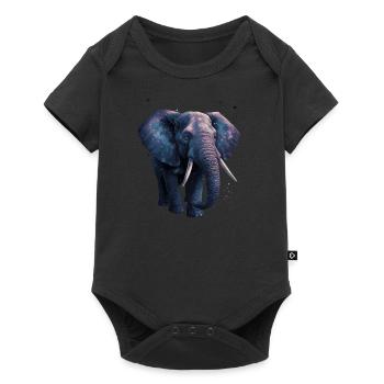 Eléphant d’Afrique - Body à manches courtes Premium Bébé - noir - Devant