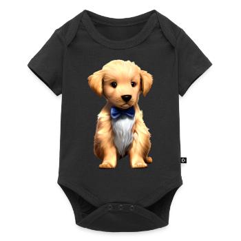 Dog owners Golden Retriever puppy dogs - Baby Premium short-sleeve bodysuit - black - Front