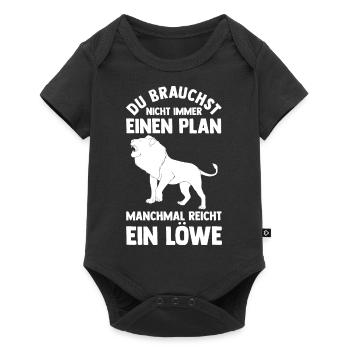 Löwe Löwen - Baby Premium Kurzarmbody - Schwarz - Vorne