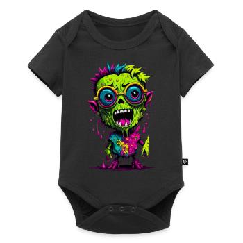 Zombie cool coloré - Body à manches courtes Premium Bébé - noir - Devant