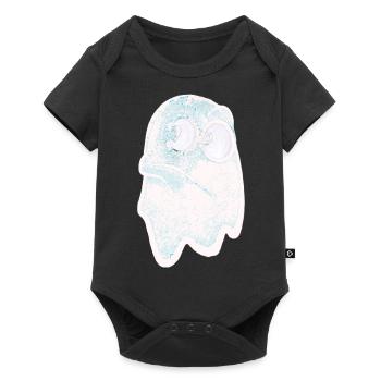 Funny fierce-looking ghost - Baby Premium short-sleeve bodysuit - black - Front