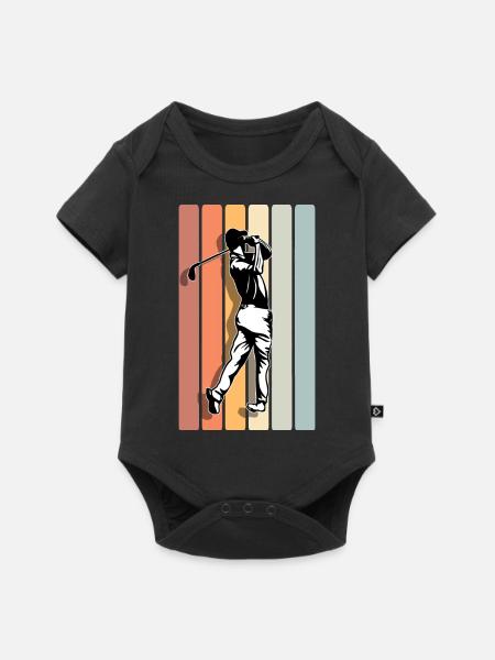Golf Golfer - Baby Premium Kurzarmbody - Schwarz