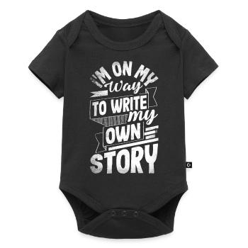I'm on my way to write my own story - Baby Premium short-sleeve bodysuit - black - Front