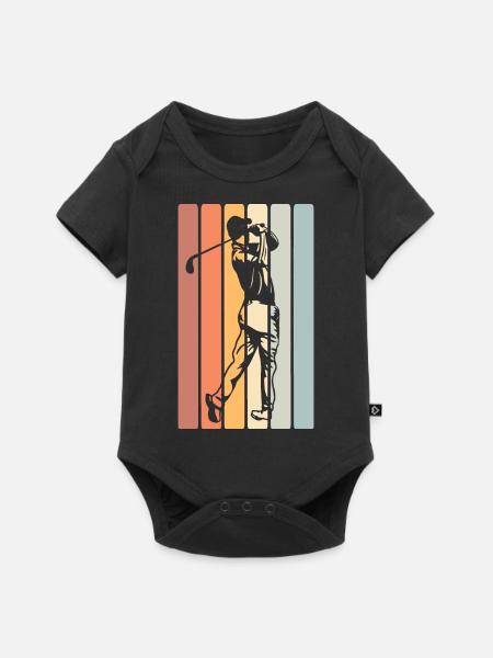 Golf Golfer - Baby Premium Kurzarmbody - Schwarz