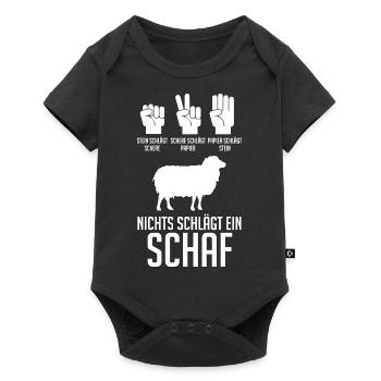 Landwirt Schäfer Bauernhof Schafe - Baby Premium Kurzarmbody - Schwarz - Vorne