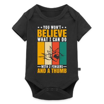 Bowling - Baby Premium Kurzarmbody - Schwarz - Vorne