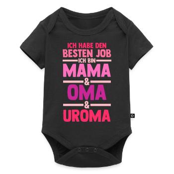 Mutter Mama Oma Uroma - Baby Premium Kurzarmbody - Schwarz - Vorne