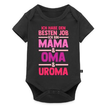 Mutter Mama Oma Uroma - Baby Premium Kurzarmbody - Schwarz - Vorne