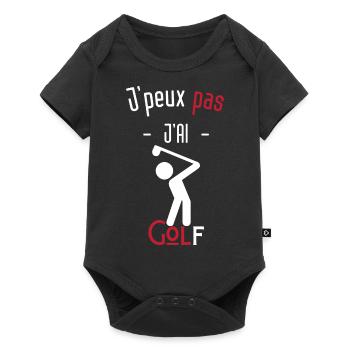 J'peux pas j'ai golf - Body à manches courtes Premium Bébé - noir - Devant
