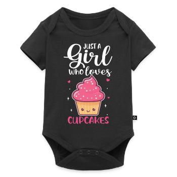 Juste une fille qui aime les cupcakes femmes Chef pâtissier F - Body à manches courtes Premium Bébé - noir - Devant