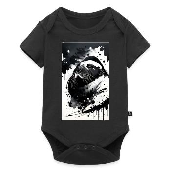 Walrus Wonderland - Baby Premium short-sleeve bodysuit - black - Front