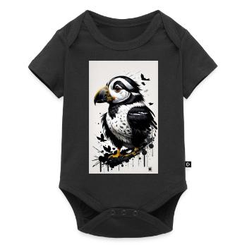 Mignon bébé pingouin - Body à manches courtes Premium Bébé - noir - Devant